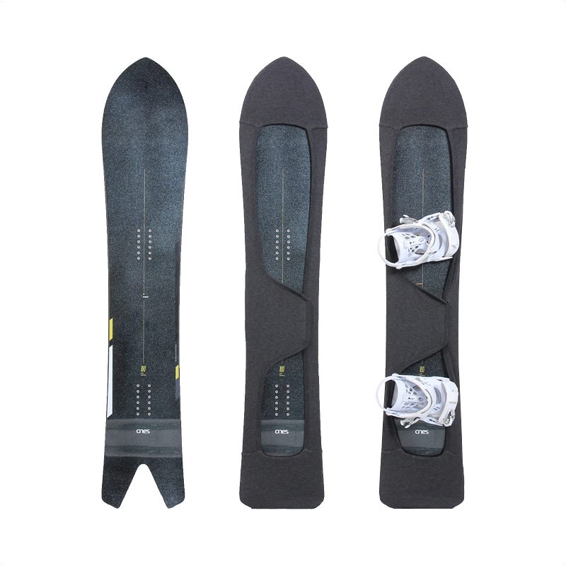 MONS Powder Snowboard Setback Stance Protection Soft Sleeve Cover with Binding On for packing in board bag Scratch-Resistant (M) - Image 1